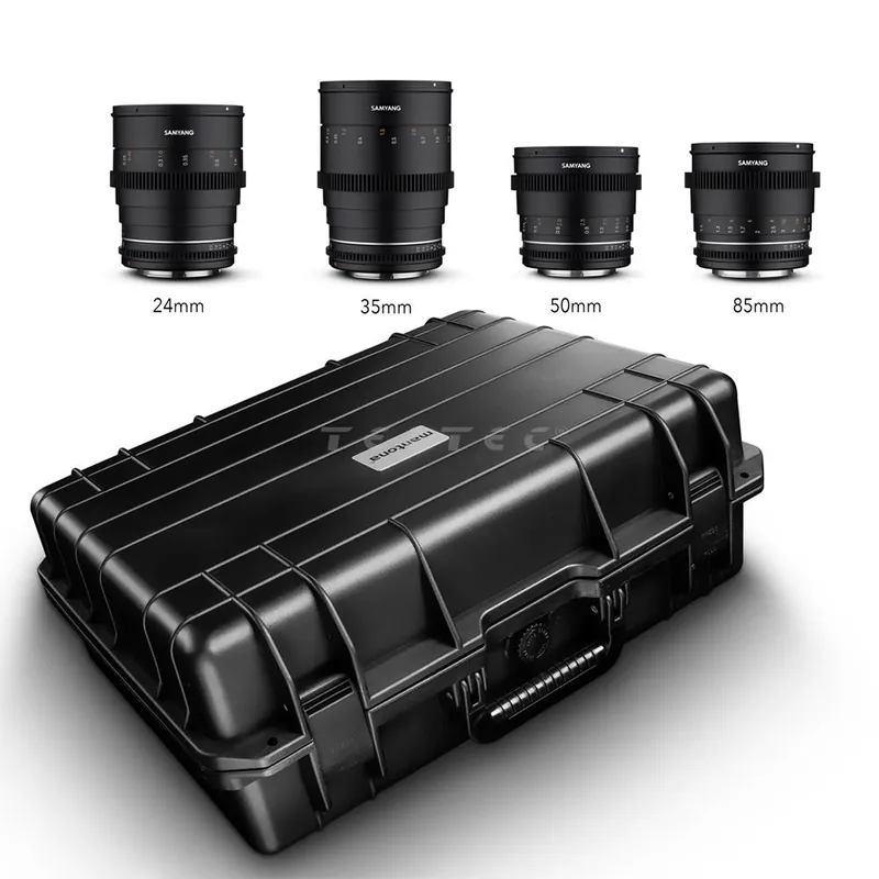 Neu Samyang MF 24/35/50/85 MK2 Video Kofferset EF -ExDemo
