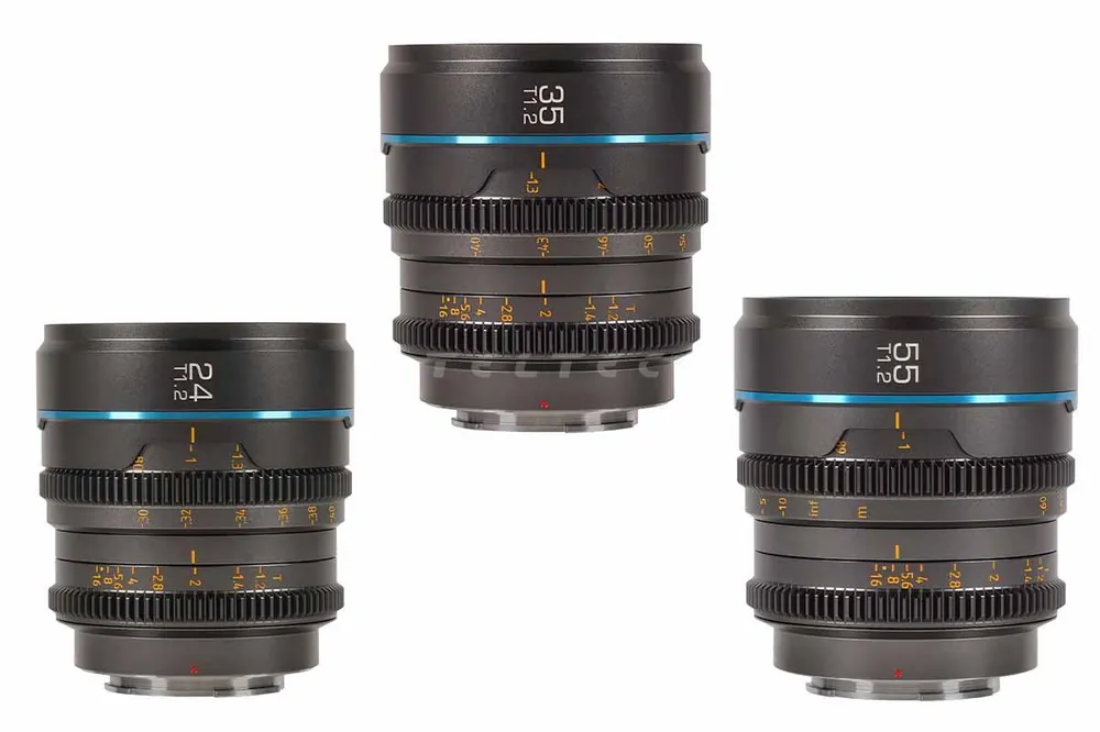 Solange Der Vorrat Reicht SIRUI MS-3SRG Night Walker 24+35+55 mm T1.2 S35 Cine Objektiv Set mit Case (RF-Mount, Gun Metal Gray