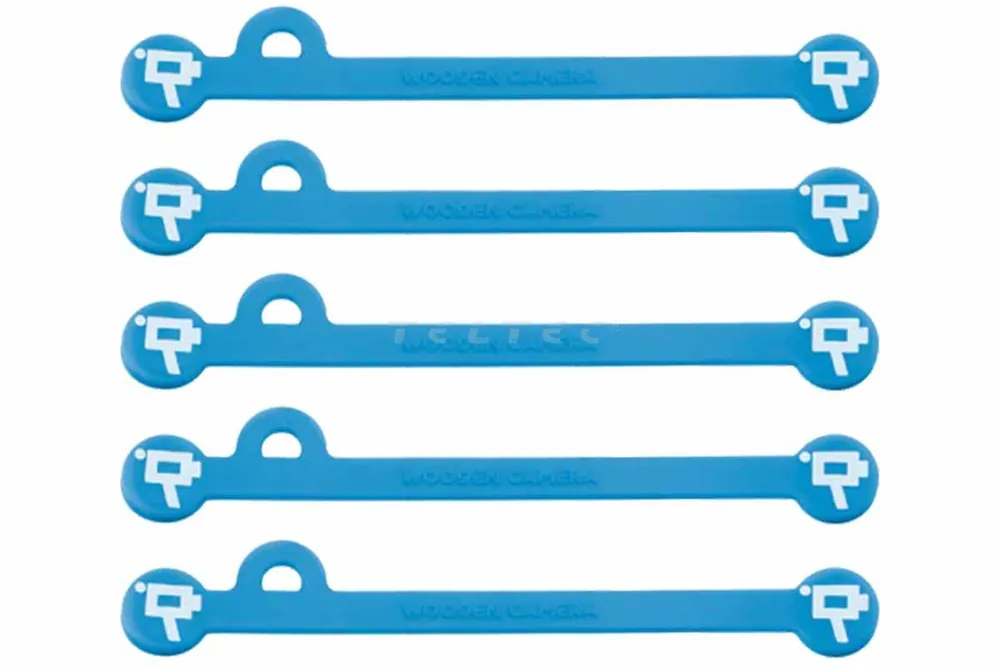 Highlight Wooden Camera Cine Mag Ties - Neon Blue - 105mm (Pack of 5)