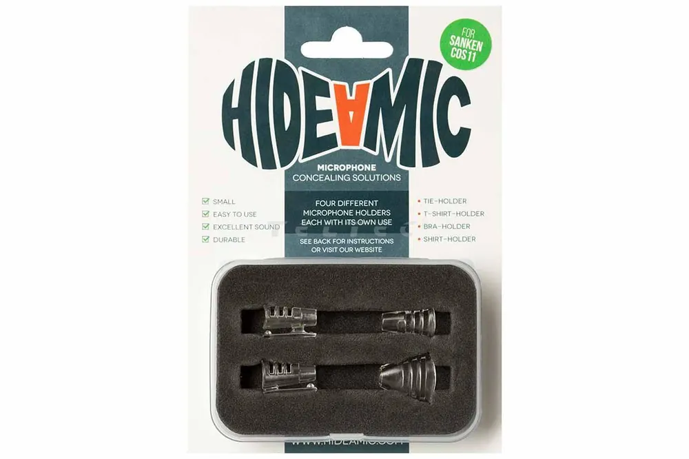 Nur Heute Hide-A-Mic Set für Sanken COS11, 4 verschiedene Halterungen im Case, Transparent