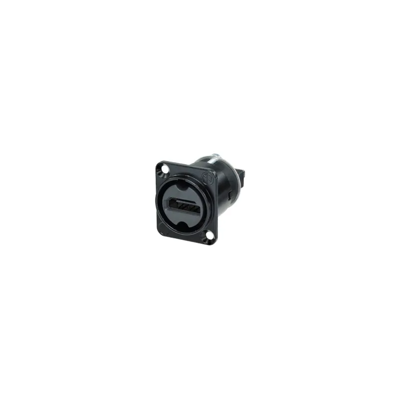 Neutrik - HDMI feedthrough adapter D-förmiges Gehäuse, Schwarz Mega-Angebot