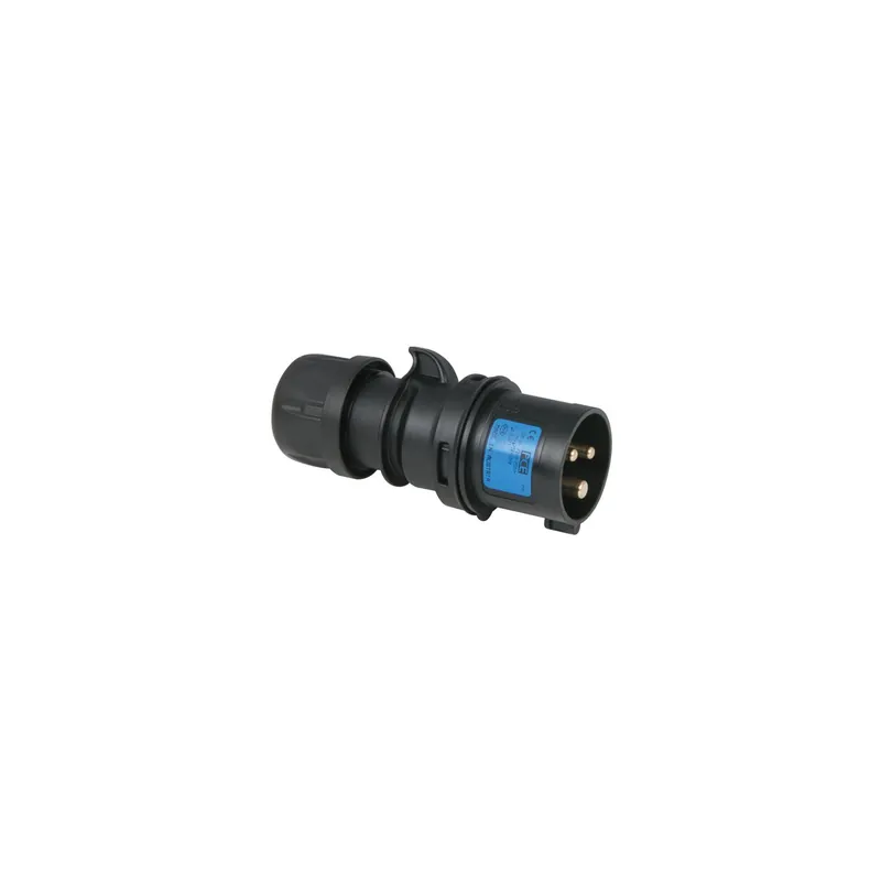 PCE - CEE 16A 240V 3p Plug Male Schwarz, Turbo Twist, IP44 Wochenendangebot