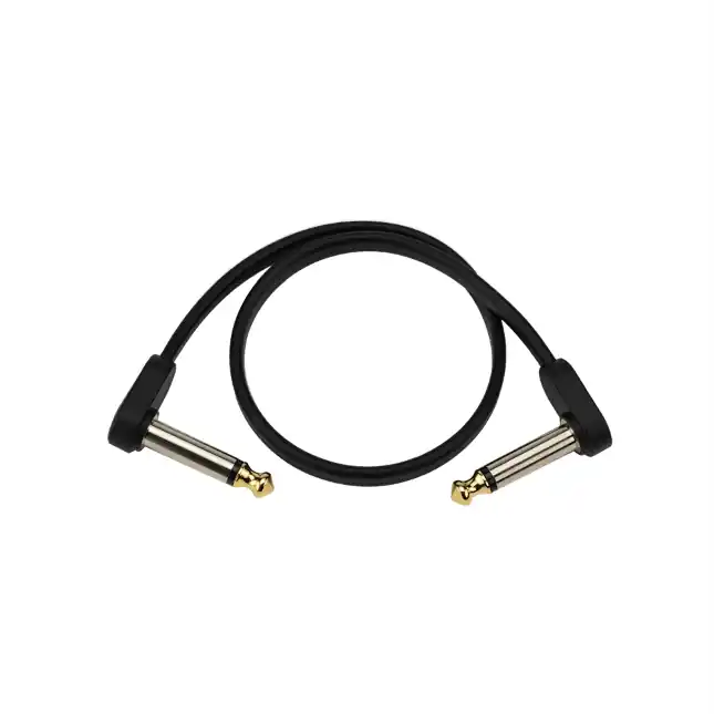 Sonderaktion Custom Serie Flat Patch Kabel, 15cm, 2er-Packung, versetzt , 10cm 6,3mm Klinke,versetzt gewinkelt