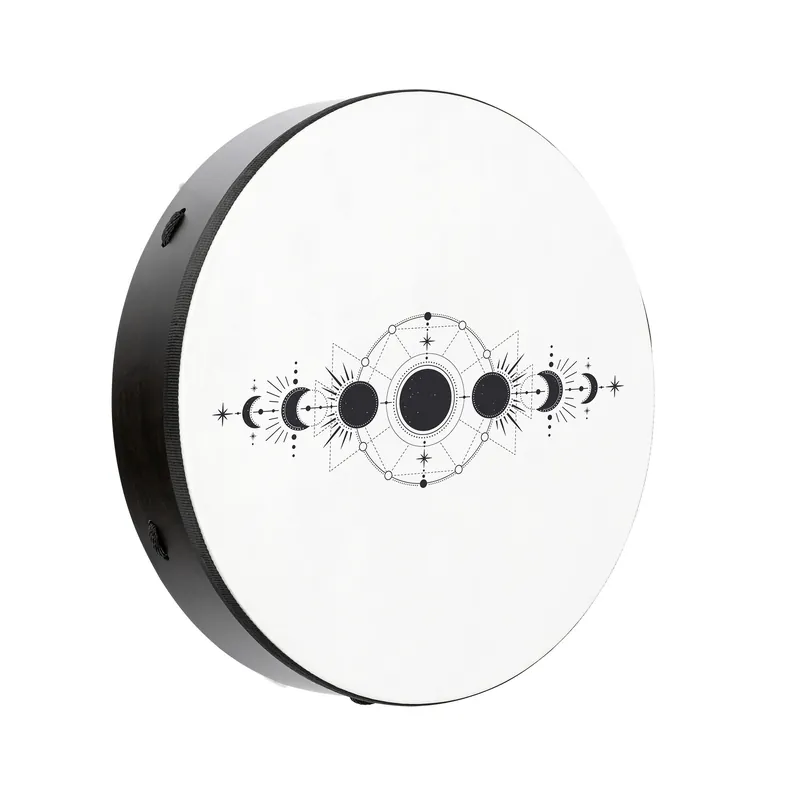 Echt RD18DWB-SH Sonic Energy Moon Phases Ritual Drum - 18" / Synthetisches True Feel Fell