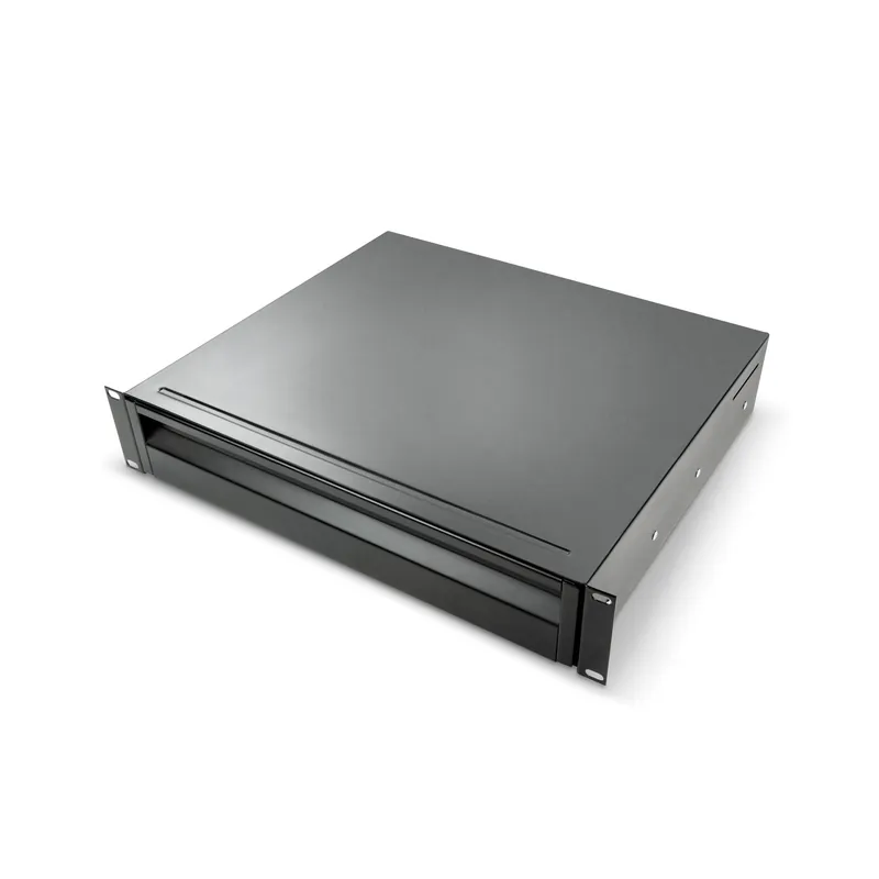 Knallerangebot ah 19" Parts 874 E 02 A - ERGO 19" Rack Schublade 2 HE Aluminium