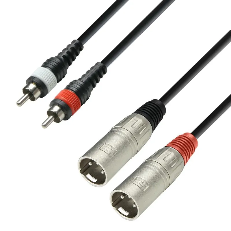 ah Cables K3 TMC 0300 - Audiokabel ummantelt 2 x RCA Stecker auf 2 x XLR Stecker, 3 m Online Kaufen