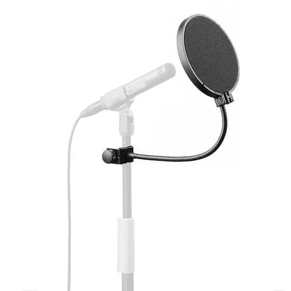 Sennheiser MZP 40 Poppschutz, Nahbesprechungsschutz, mit Schwanenhals-Stativbefestigung, Ø 13 cm Schneller Versand