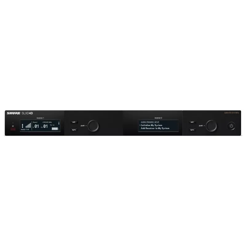 SHURE SLXD4DE Doppelempfänger - 2-Kanal-Empfänger, H56 - 518-562 MHz Preisreduziert