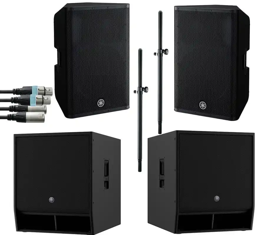 Sichere Zahlung Yamaha DXR15 & DXS18XLF Bundle inkl Distanzstangen & Kabel