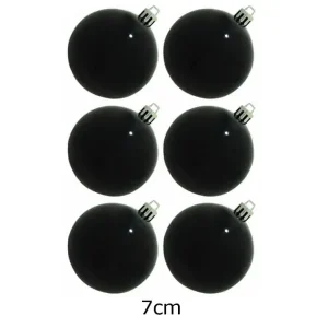 EUROPALMS Dekokugel 7cm, schwarz 6x Preiswert