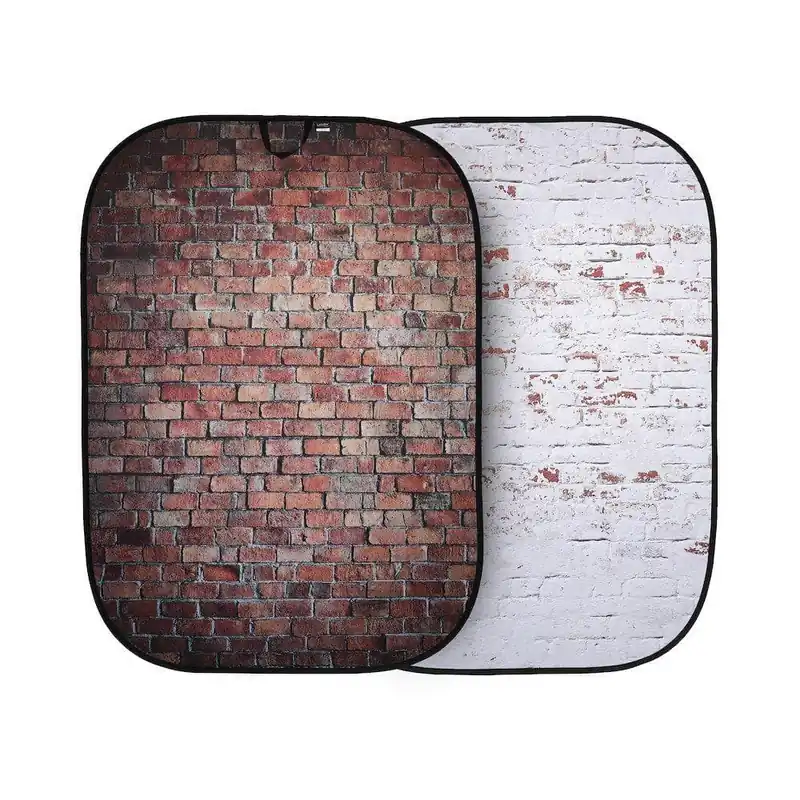 Versand Am Gleichen Tag Urban Faltbar 1.5x2.1m Klassisch Rot/Distressd Weiß Ziegel