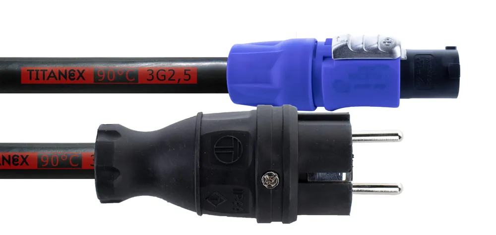 Cordial CFCA 10 S 25 - 10,0 m NEUTRIK Powercon® / CEE 7/7 straight Neu