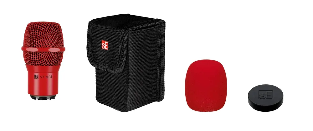 sE Electronics V7 MC1 Red (Pouch Pack) - dynamisches Gesangsmikrofon, 40 Hz - 18 kHz,Superniere Preis Gesenkt