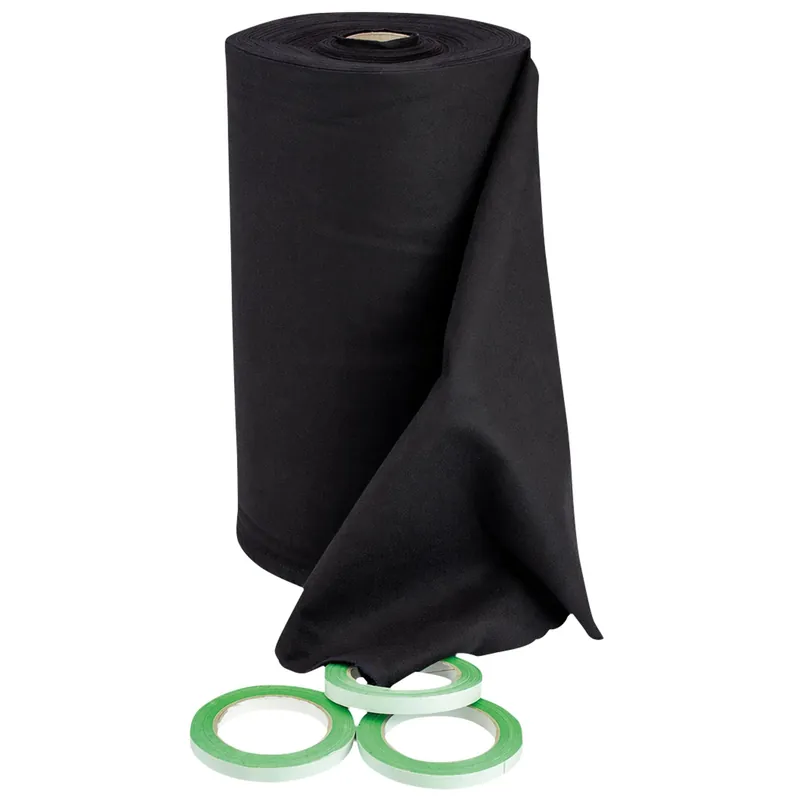 Showgear Rolle Dekomolton 160 g/m² - Schwarz - 0,4 x 30 m (B x L) Geprüft