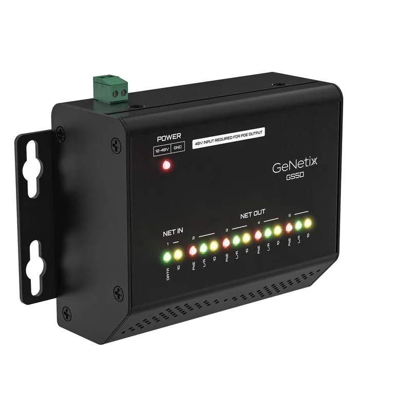Meistverkauft ChamSys GeNetix GS5D 5 Port DIN Mount PoE Unmanaged Network Switch