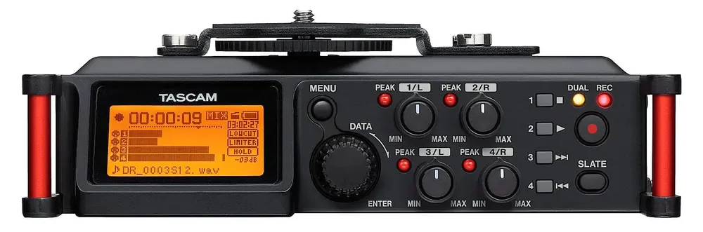 Tascam DR-70D, 4-Spur-Recorder für Tonaufnahmen mit DSLR-Kameras Wochenendangebot