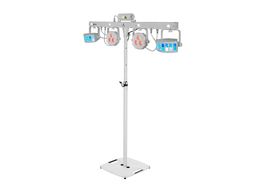 EUROLITE Set LED KLS Laser Bar FX-Lichtset weiß + BPS-2 Boxenhochständer weiß Schnäppchen