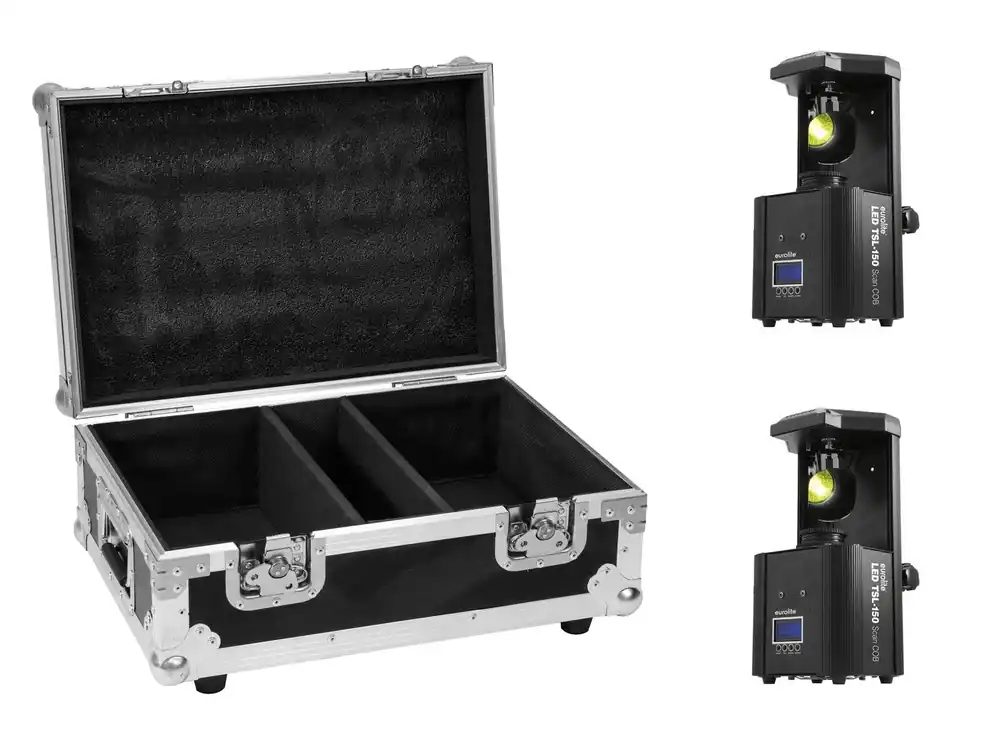 EUROLITE Set 2x LED TSL-150 Scan COB + Case Kostenfreie Lieferung