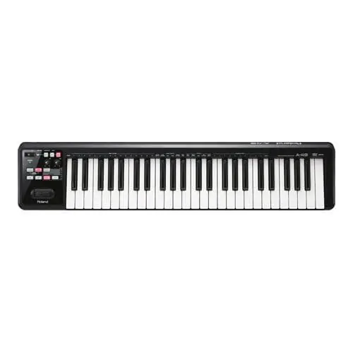 Neue Ware ROLAND A-49BK - Kompaktes MIDI Controller-Keyboard mit professioneller Tastatur (49 Vollformat-Tasten mit Anschlagdynamik) - in schwarz