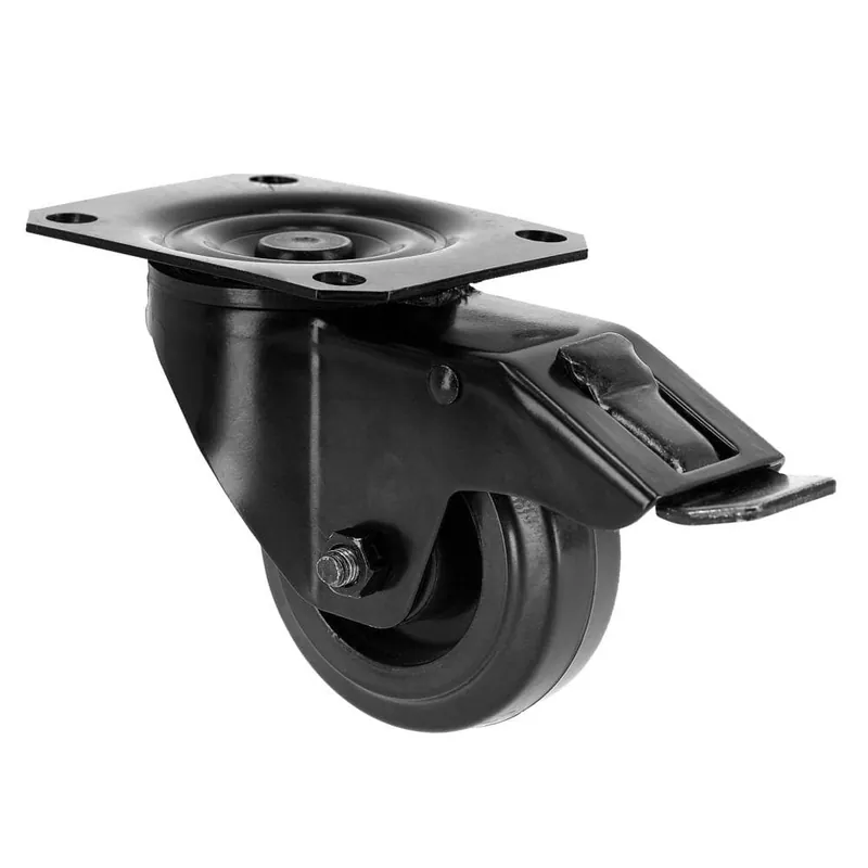 ah Hardware 372091 BLK - Lenkrolle 80 mm mit Feststeller, schwarz Preisknaller
