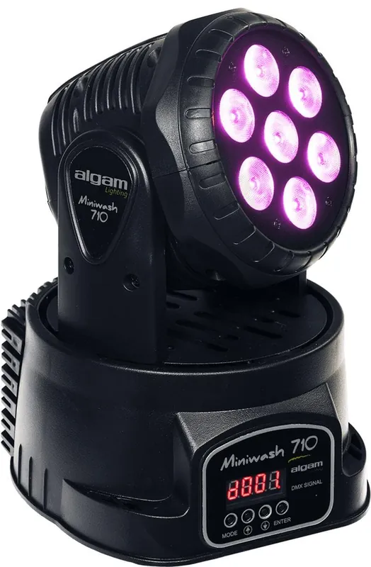 Letzte Chance algam Lighting MINIWASH710 - Moving Head Wash, 7 LEDs x 10W, RGBW