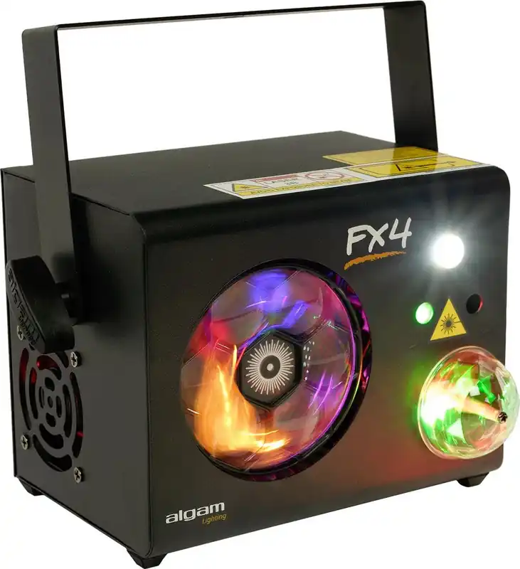 Sale algam Lighting FX-4 - 4-in-1-Multieffekt: LED Gobos, Magic Ball, RG-Laser und Stroboskop
