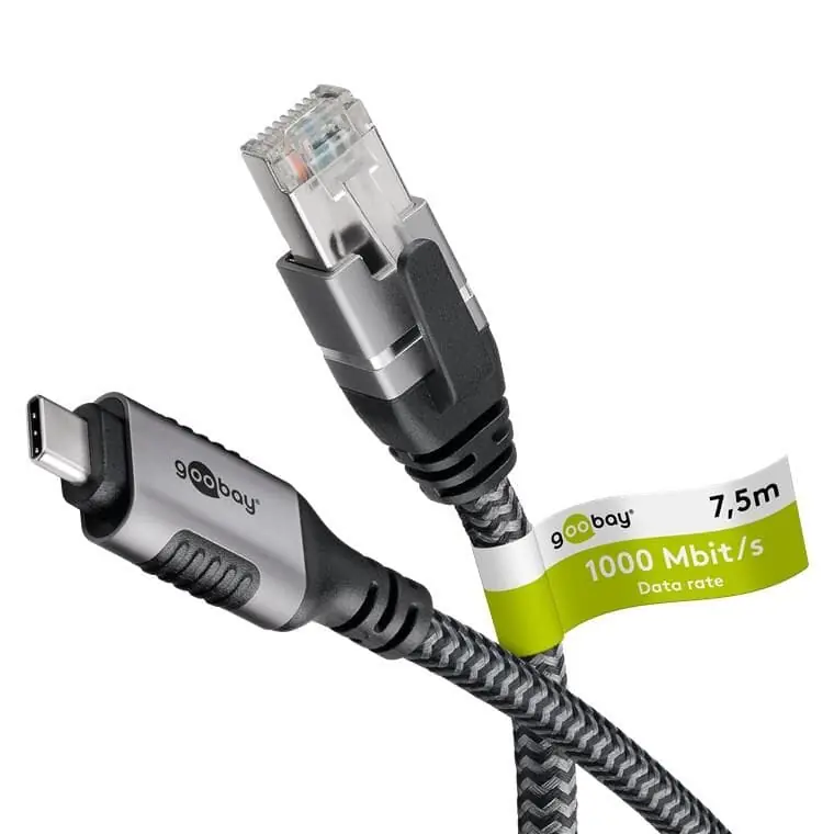 Goobay Ethernet-Kabel USB-C™ 3.1 auf RJ45, 7,5 m Nur Heute