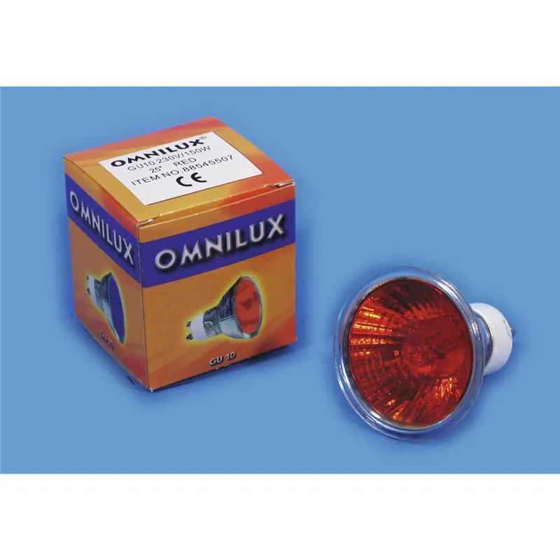 OMNILUX GU-10 230V/50W 1500h 25° rot Preisknaller