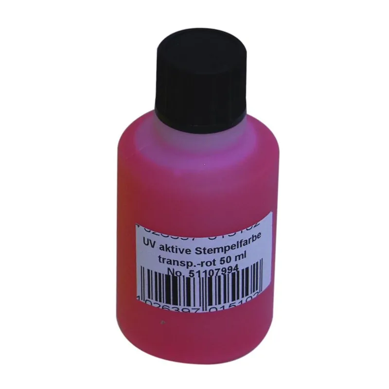 Letzte Chance EUROLITE UV-aktive Stempelfarbe, transparent rot, 50ml