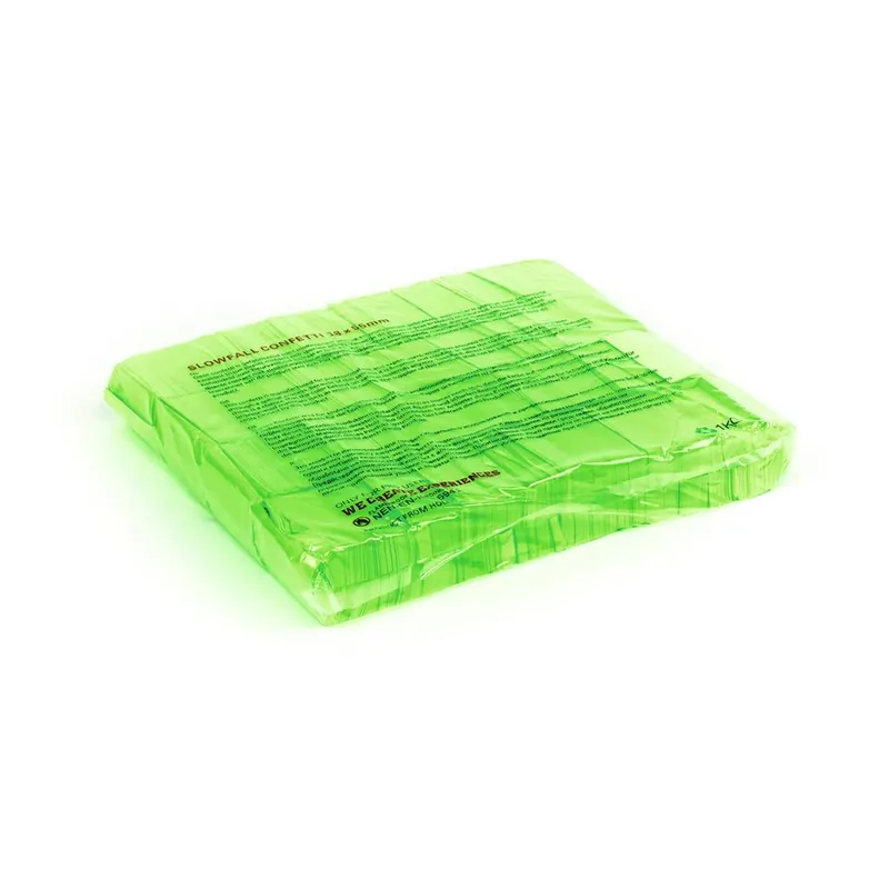 TCM FX Slowfall Konfetti rechteckig 55x18mm, neongrün, UV-aktiv, 1kg Beliebt