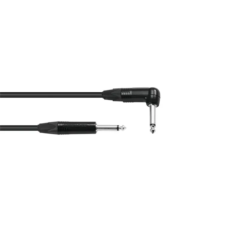 Ausverkauf SOMMER CABLE Klinkenkabel 6,3 mono 1x 90° 3m sw Neutrik