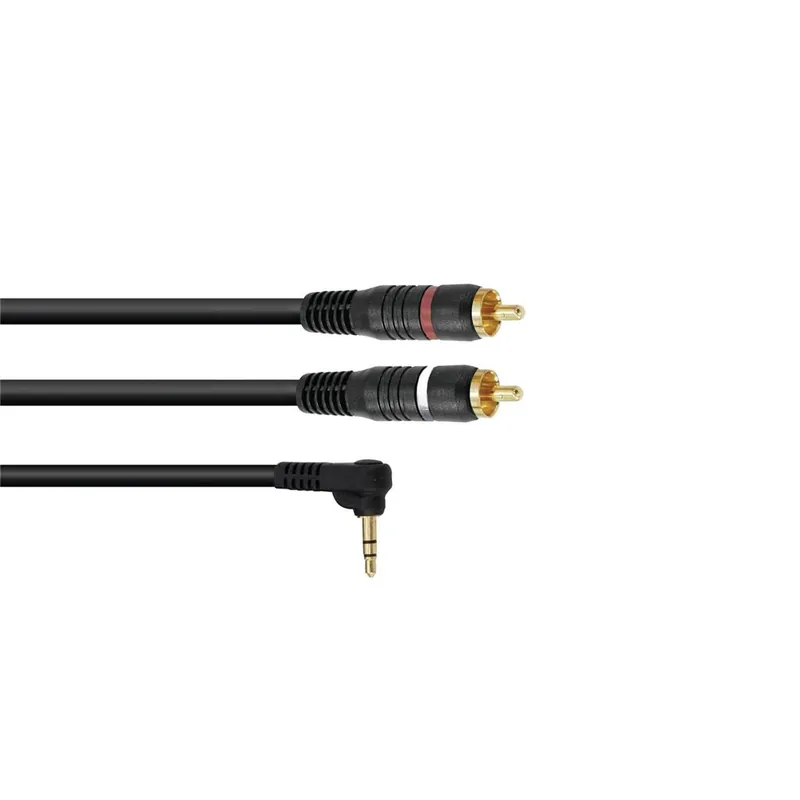 Direkt Vom Hersteller OMNITRONIC Adapterkabel 3,5 Klinke 90°/2xCinch 0,5m