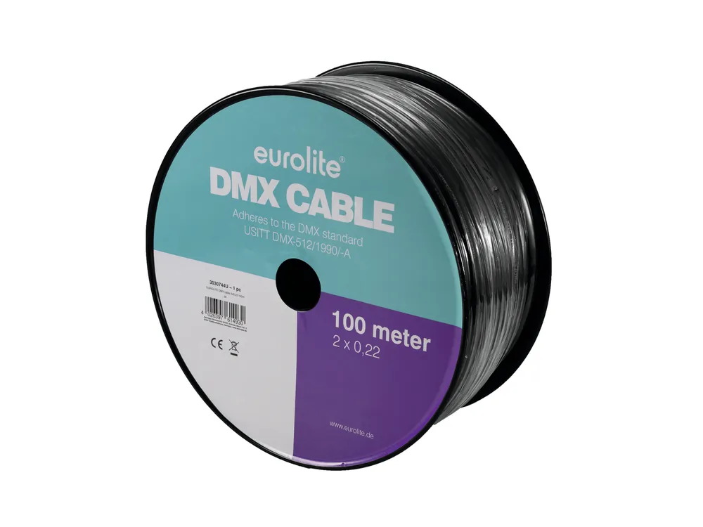 Sonderangebot EUROLITE DMX Kabel 2x0,22 100m sw