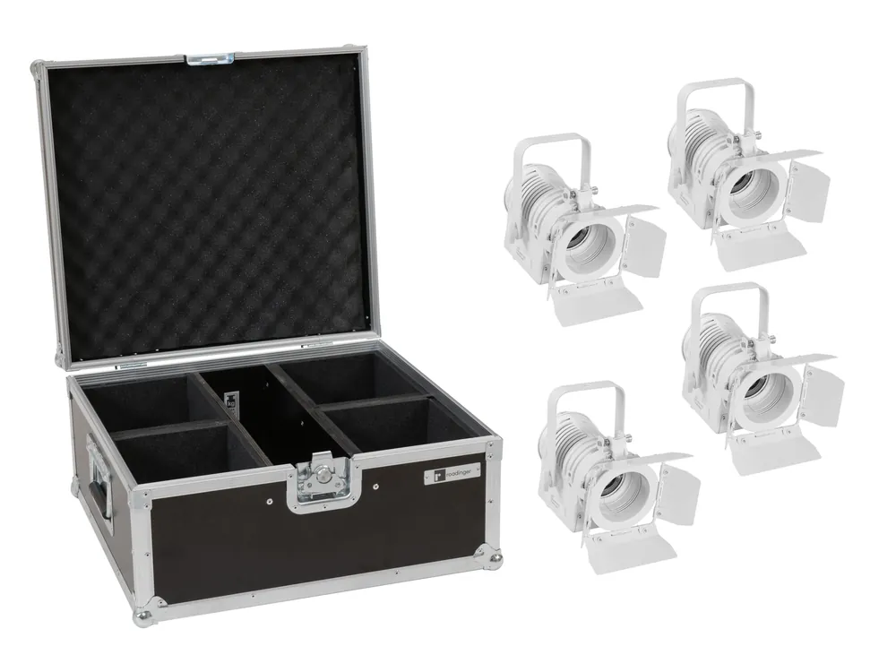 EUROLITE Set 4x LED THA-20PC TRC Theater-Spot ws + Case Nur Für Kurze Zeit